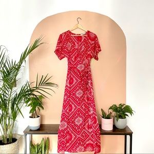 Forever 21 Red bandana print dress